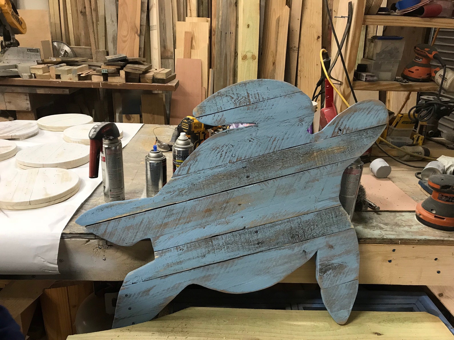 Reclaimed Wooden Turtle Wall Art Etsy