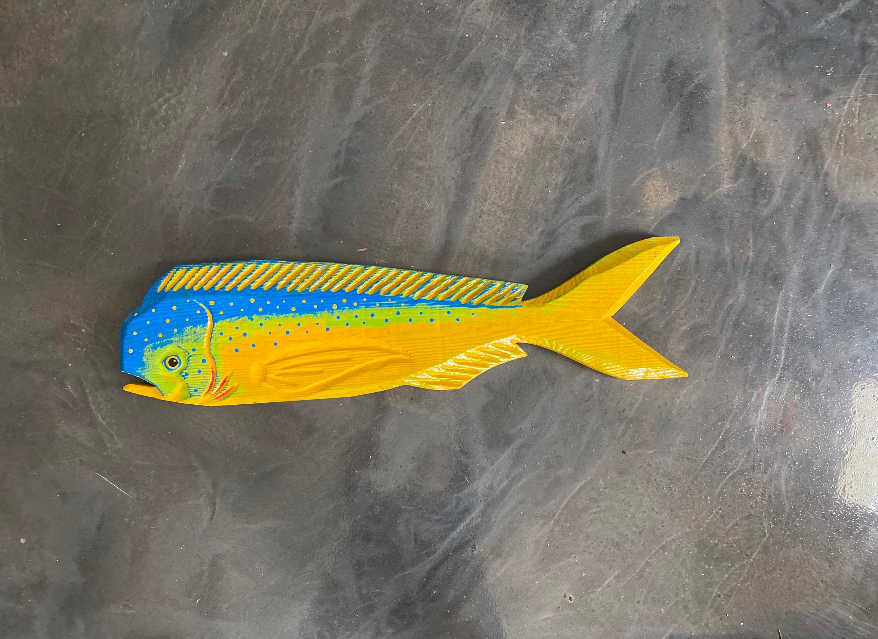 Large Mahi Mahi Wood. Wall art decor. Free Shipping Gift for Etsy