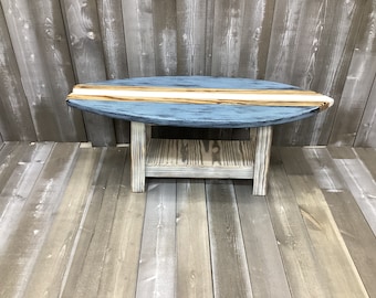 4 Foot Surfboard Table, Coffee  table, Made in North Carolina, Carolina Beach