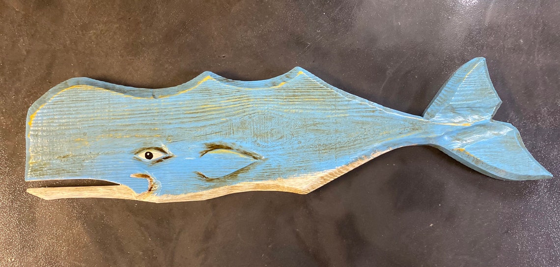 Large Wood Whale. Wall art decor. Free Shipping Gift for Dad Etsy