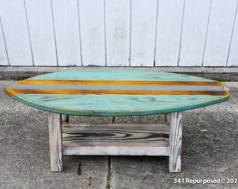 4 Foot Surfboard Table, Coffee  table, Made in North Carolina, Carolina Beach