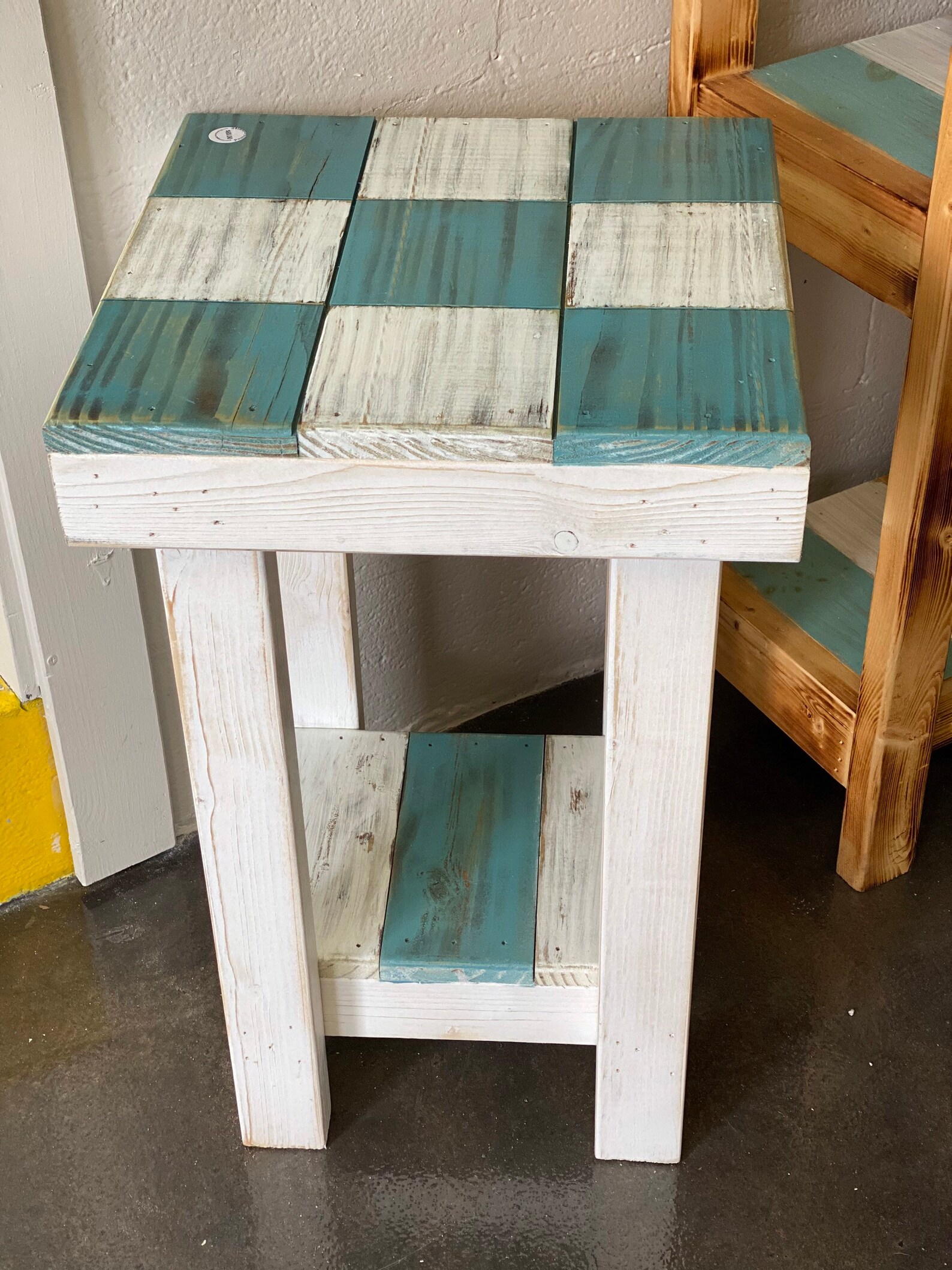 Square End Table 26 Inch Tall End Table Free Shipping Etsy