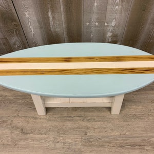 4 Foot Surfboard Table Coffee  table, Made in North Carolina, Carolina Beach