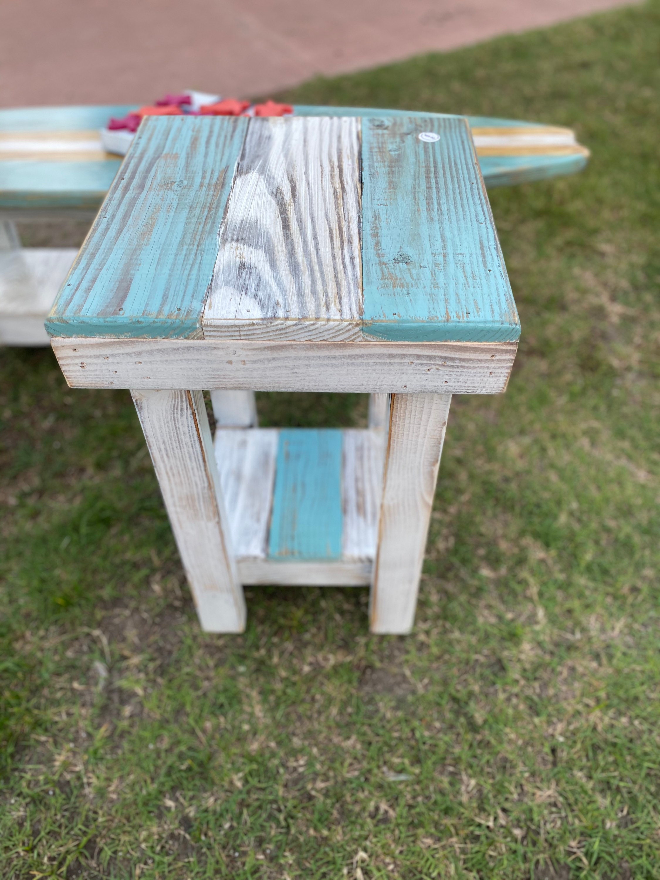 Square End Table 26 Inch Tall End Table Free Shipping Etsy