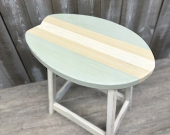 18 Inch  tall, 24 inch tall, Surfboard Table, End table, Surfboard End Table, Made in North Carolina, Carolina Beach