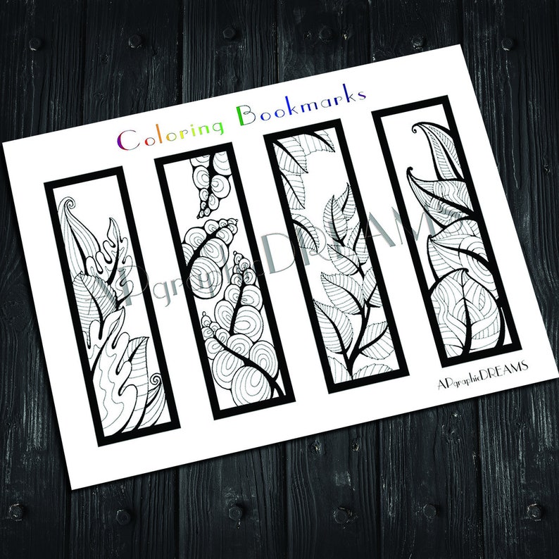 Download Printable bookmarks adult coloring pages as nature lovers | Etsy
