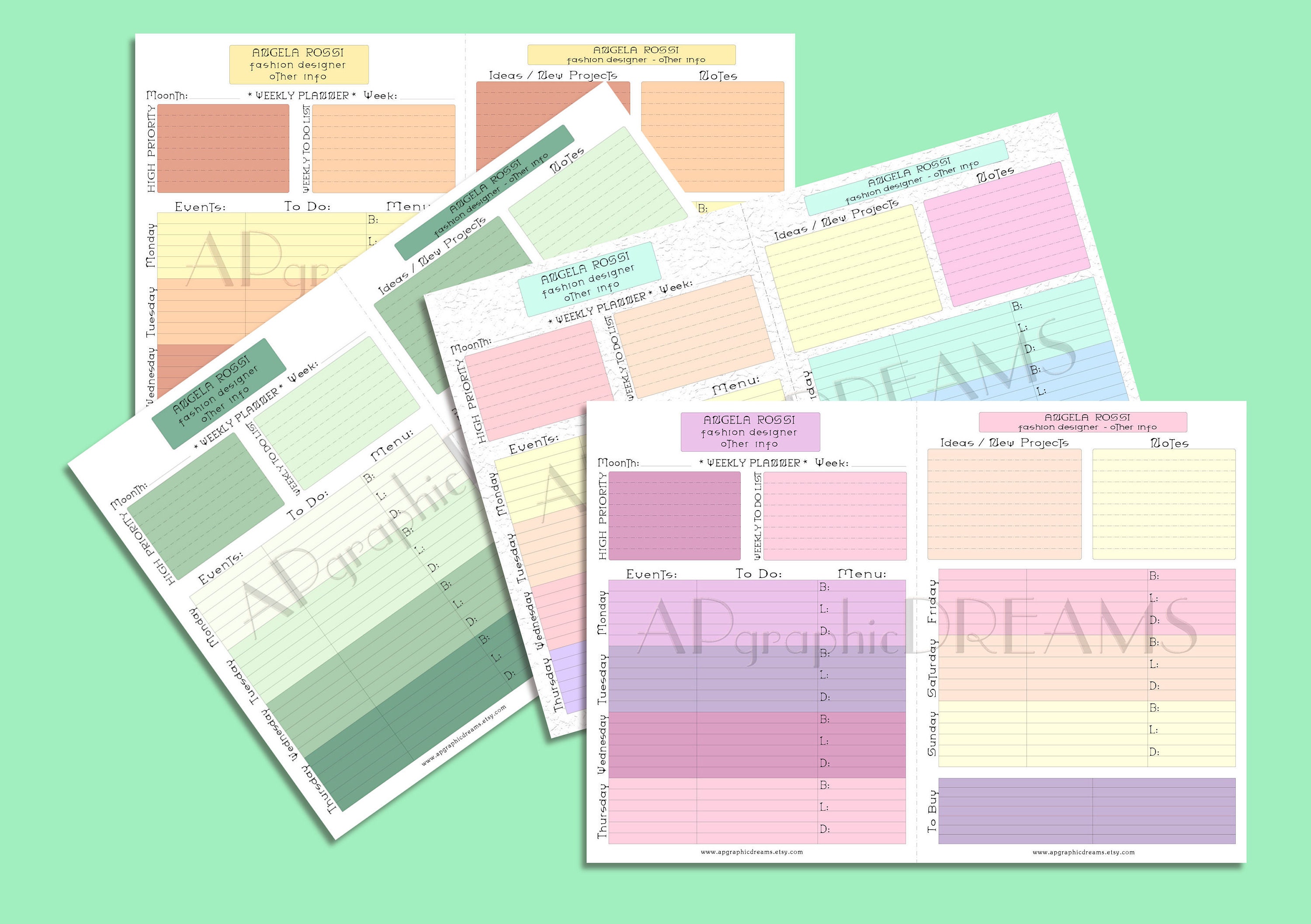 customized-weekly-planner-or-printable-colored-weekly-planner-etsy