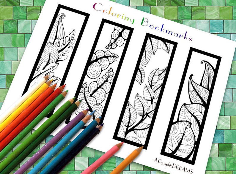 Download Printable bookmarks adult coloring pages as nature lovers | Etsy