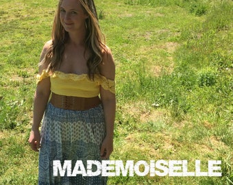 Crochet Crop Top Pattern, Off Shoulder Top Pattern, Crop Top Pattern - Mademoiselle