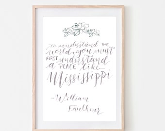 Mississippi Watercolor Print