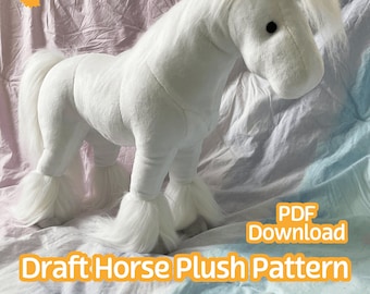May include: White plush draft horse pattern. PDF download.