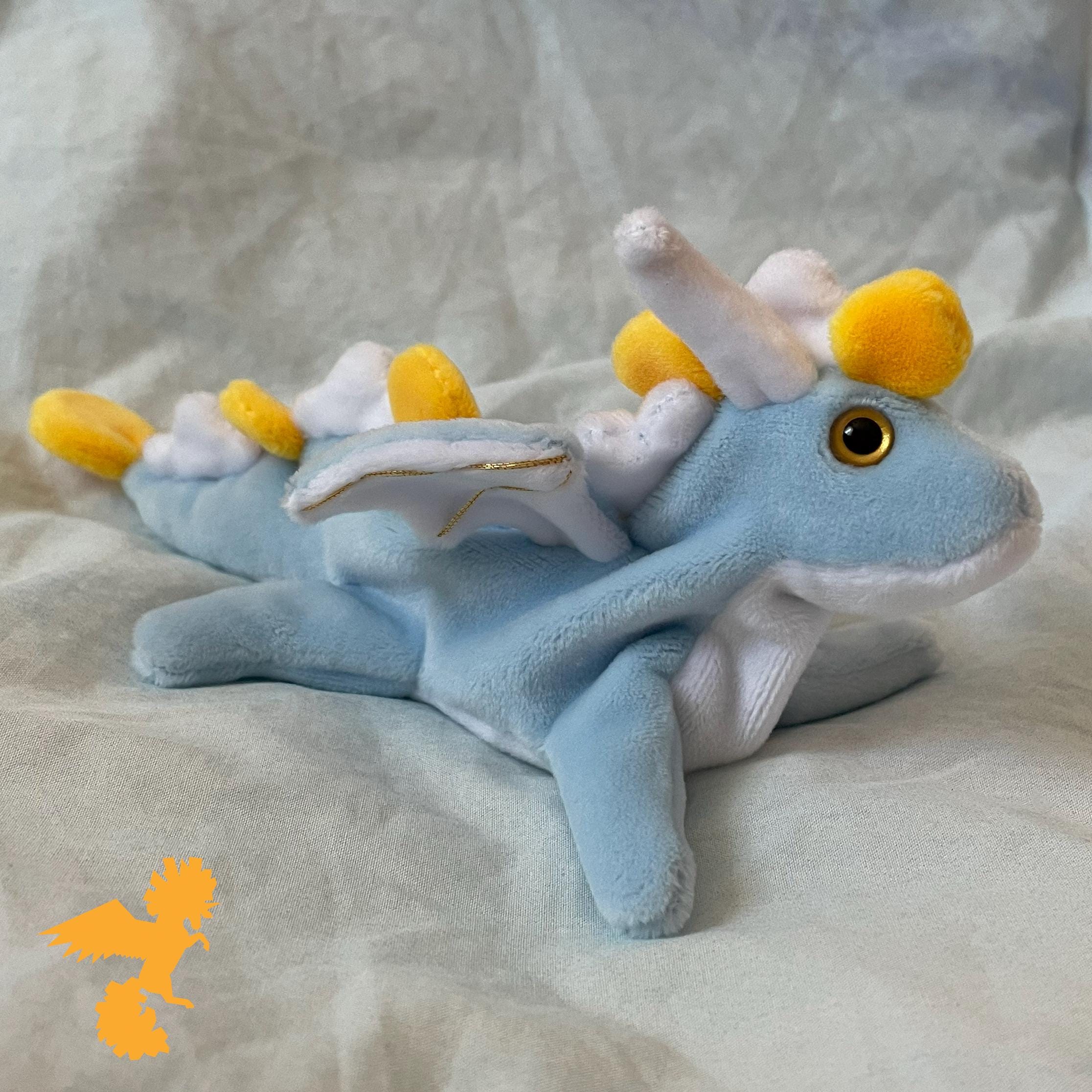 Squishy Sun and Clouds Dragon Plush | Small Fidget Stim Toy - Etsy