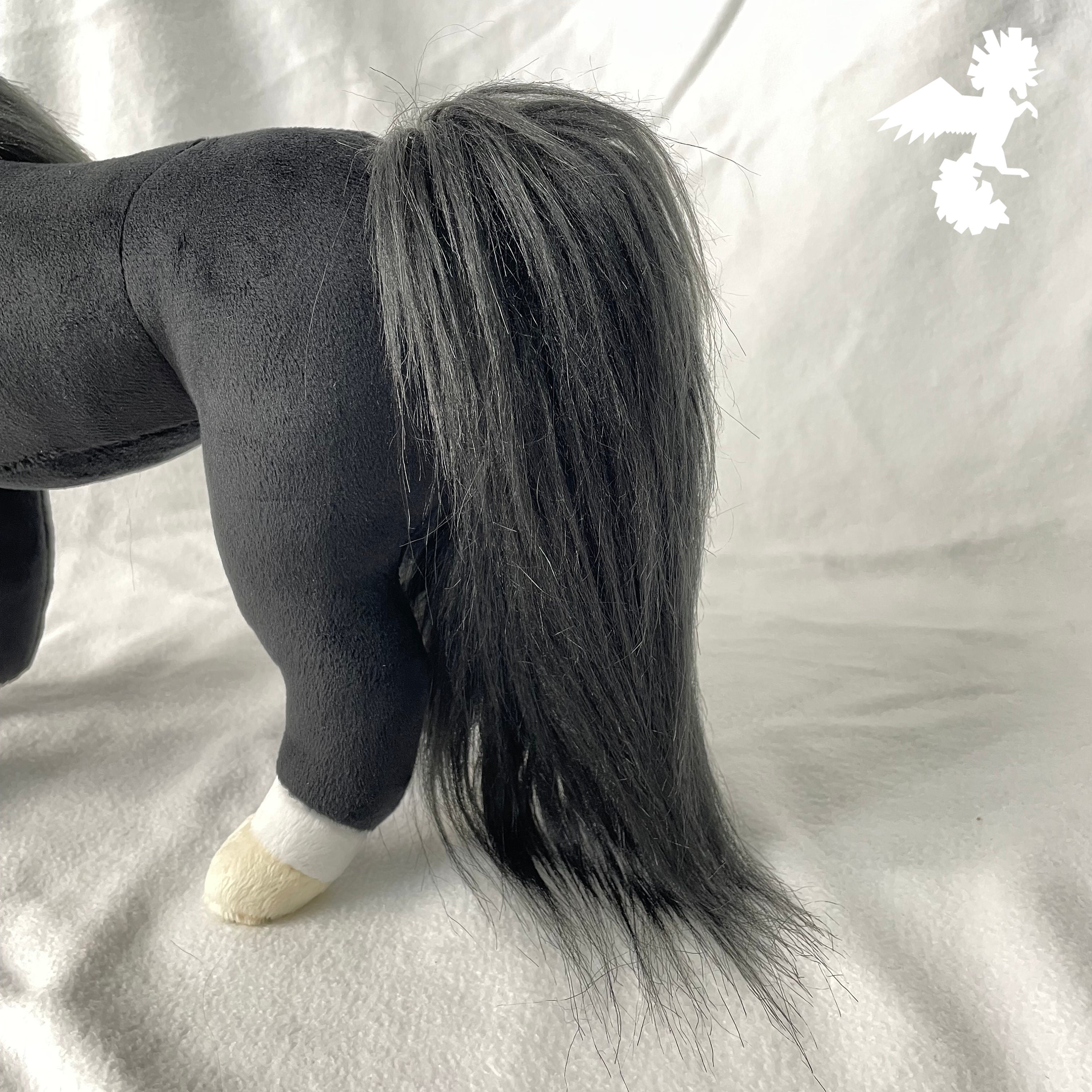 PLAYMOBIL - black horse left foot / horse / 3250 3287 3319 4437 4866