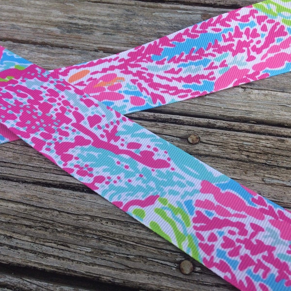 1.5" zomer koraalrif Grosgrain lint - heldere lint - girly lint-
