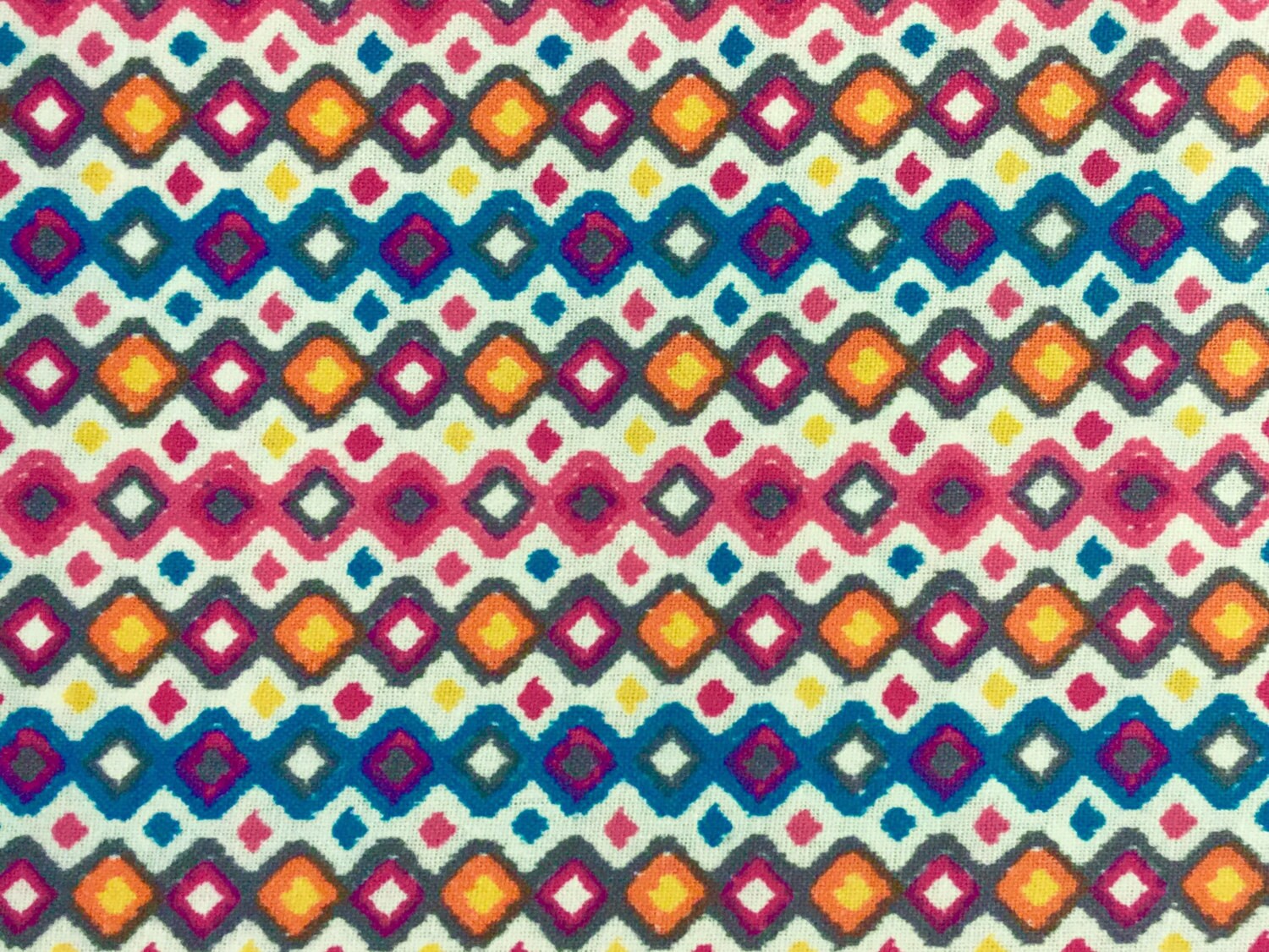 Aztec Square Cotton Fabric Quilting or Apparel Fabric Multi | Etsy