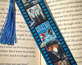 Marcador de romance de hockey, marcapáginas de rivalidad acalorada, regalo para el lector, sujetapáginas