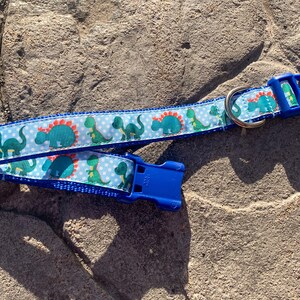 Dinosaur Dog Collar, Cartoon Dog Collars, Dog collar, Ribbon Dog Collar, Summer Dog Collar, Novelty Dog Collar, Handmade Collar, Boy Dog