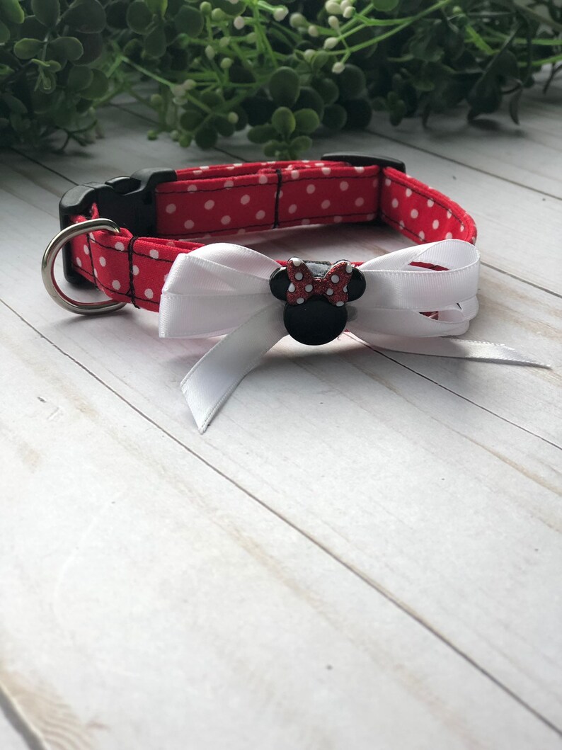 Disney Dog Collar Minnie Mouse Dog Collar Puppy Collar Etsy