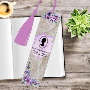 Bridgerton book mark, Bridgerton gifts, Spilling The Tea, Lady Whistledown, Reader gift, Book Lover gift, Society Papers, Page Holder