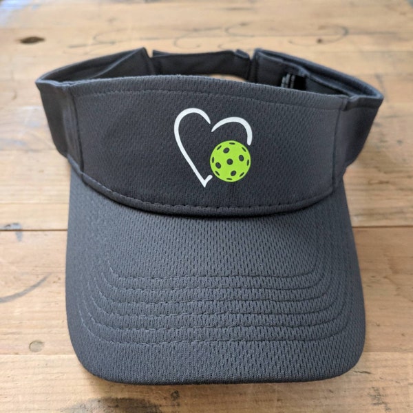 Open heart pickleball visor