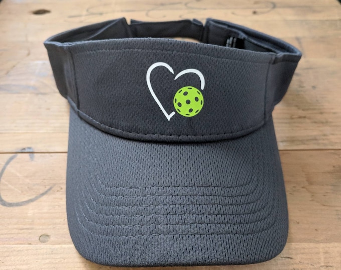 Open heart pickleball visor