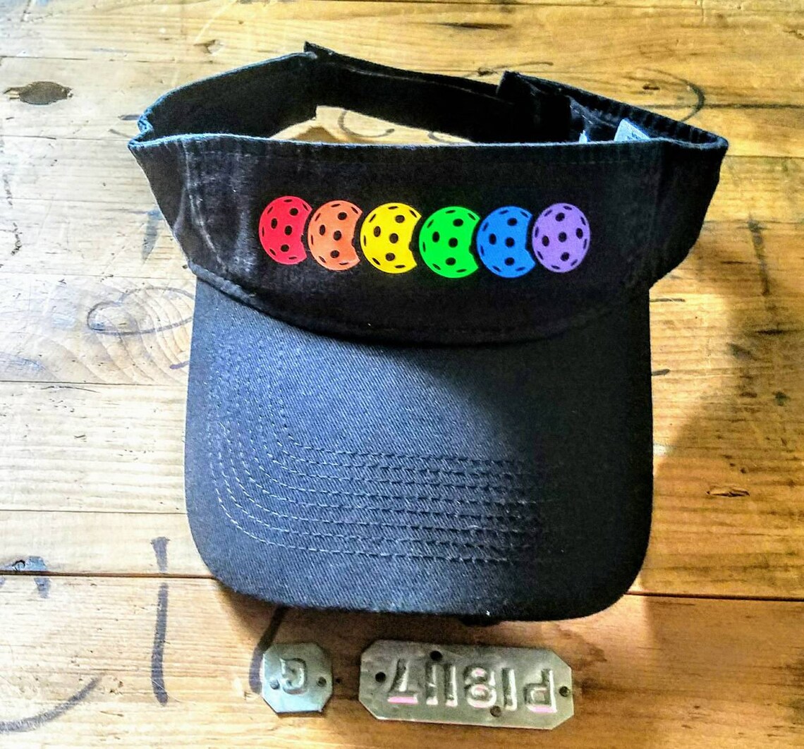 Rainbow Pickleball Visor Etsy