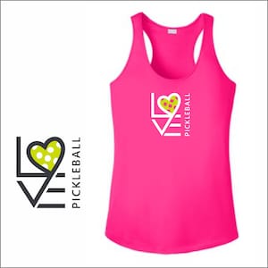 Love Pickleball stacked -  Womens Pickleball Shirt