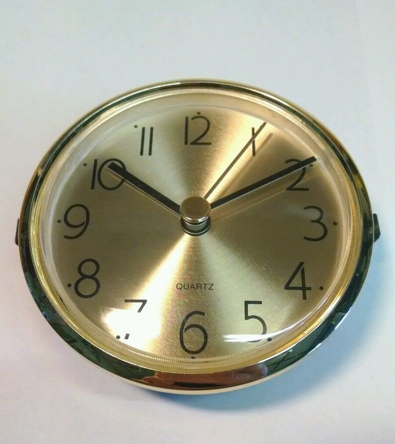 Clock Fit Up or insert with brushed brass face BEAUTIFUL 3 Etsy