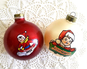 VINTAGE 1995 CAMPBELL/'S SOUP KIDS ON THE MOON CHRISTMAS ORNAMENT WITH BOX