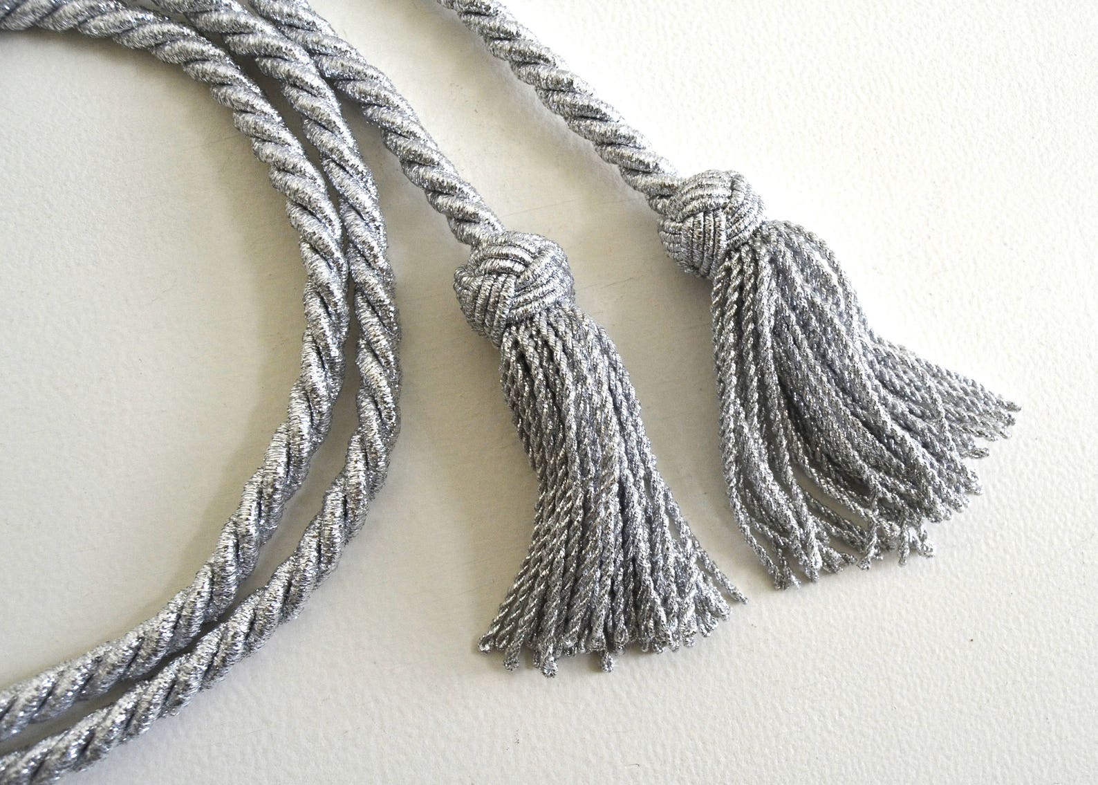 Vintage Silver Door Tassel Christmas Tassel Holiday Decor Rope Etsy UK