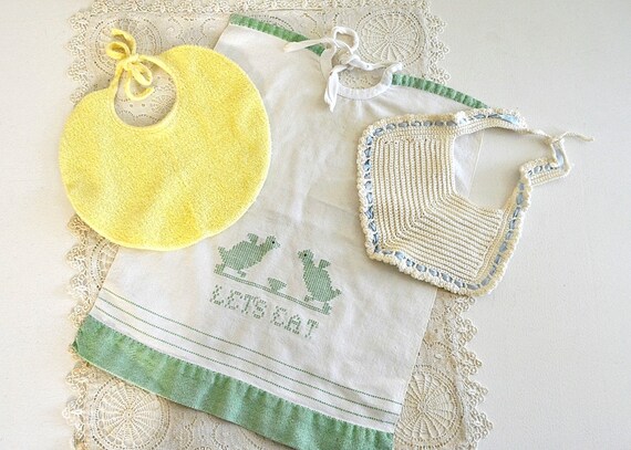 vintage baby bib lot baby bibs - image 2