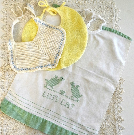 vintage baby bib lot baby bibs - image 1