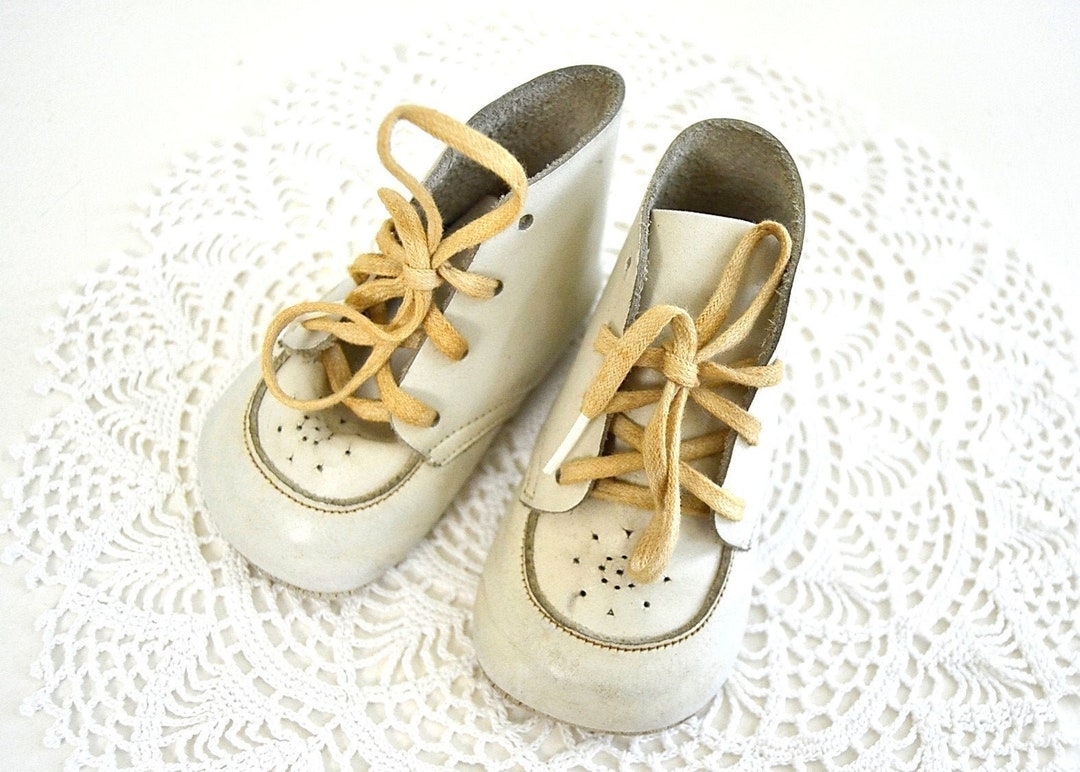 Vintage White Baby Boy Shoes White Leather Baby Boy Shoes Etsy