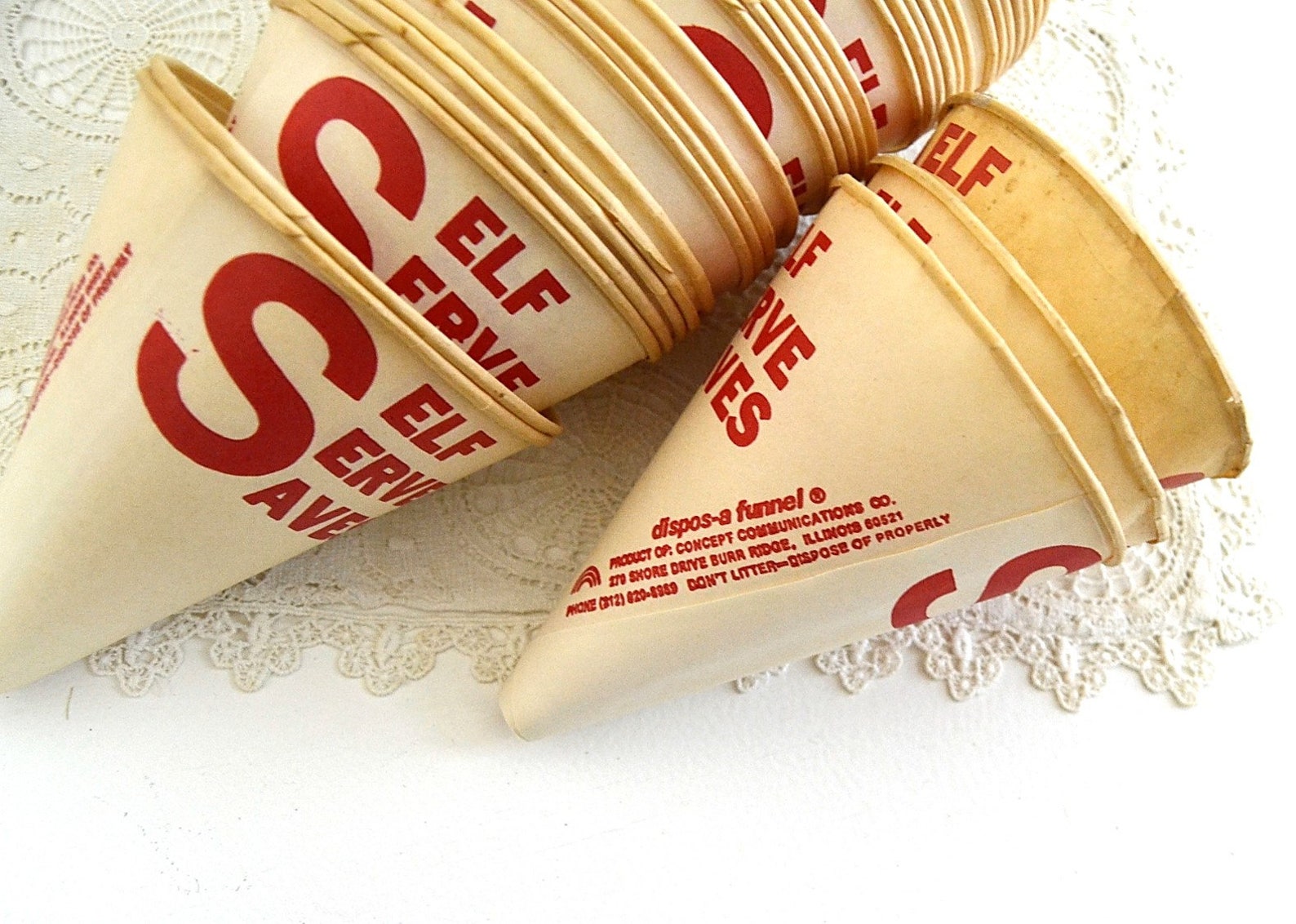 Vintage THIRTY TWO oil funnels paper funnels garage Etsy.de