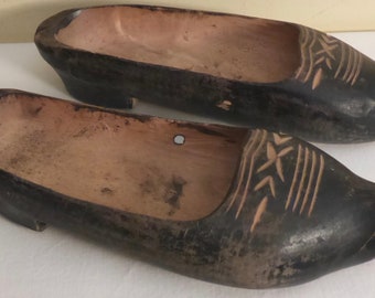 old fashioned wooden clogs