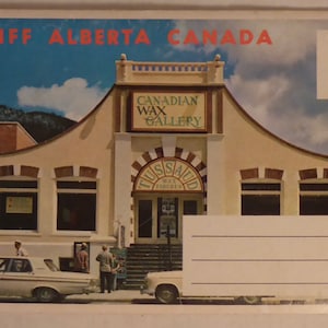 Vintage Canadian Wax Gallery Banff Alberta Canada Fold-Out Postcard Booklet - Vintage Canadian Wax Gallery Banff AB Postcards