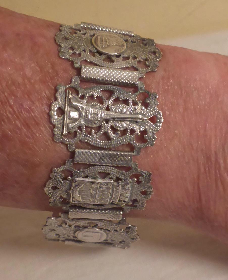 Antique French Silver Bracelet - Etsy