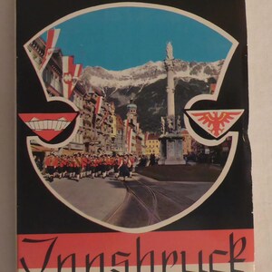Carnet de cartes postales dépliant Innsbruck Autriche des années 1970 - 15 cartes postales vintage Innsbruck Autriche - carnet de cartes postales autrichiennes vintage