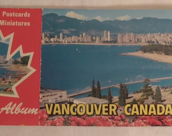 Vintage 1970's Vancouver Canada Post Card Booklet - Souvenir Post Cards Vancouver BC Canada - 1970's Vancouver Canada Post Cards