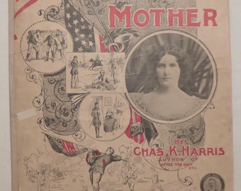 Antique Sheet Music Break the News to Mother Circa 1897 - Late 1800's Sheet Music Break the News to Mother - Antique Sheet Music