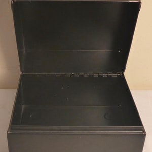 OFFILICIOUS Black Index Card Holder 4x6 - Index Card Box