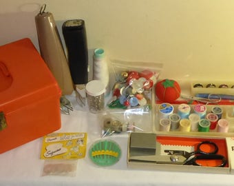 Vintage Wil-hold Sewing Box & contents - Box made by Wilson Mfg. Corp. Sunbury, P.A. U.S.A.