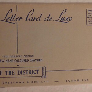 Carnet de cartes postales dépliant Tunbridge Wells UK vintage des années 40 - Cartes postales vintage Tunbridge Wells Angleterre - Carnet de cartes postales vintage UK