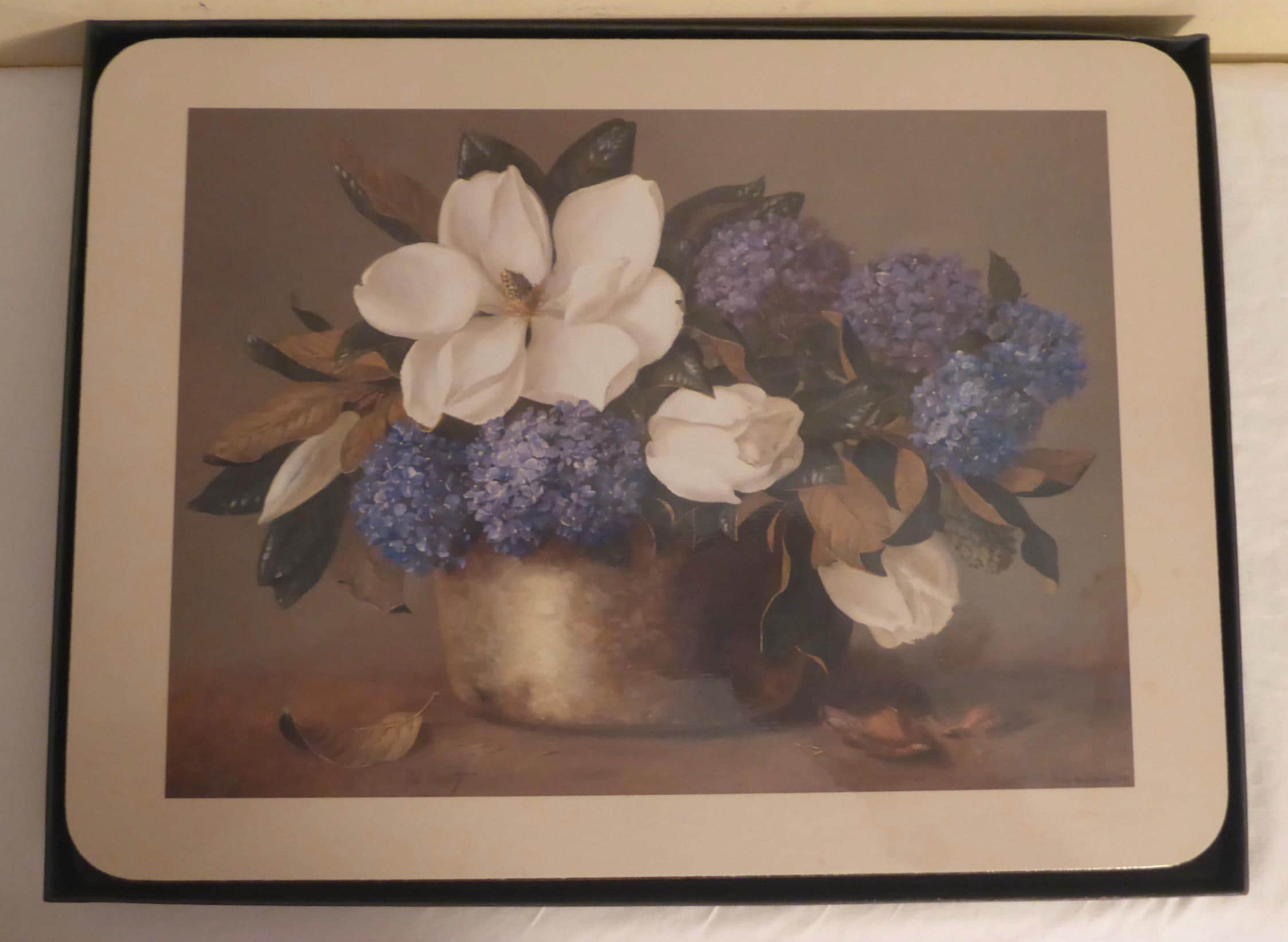 Set of 6 Jason Placemats in Original Box - 6 Vintage Floral Jason