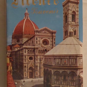 Carnet dépliant de cartes postales vintage Souvenir de Florence Italie - 25 cartes postales vintage Firenre Italie - Cartes postales vintage Souvenir d'Italie