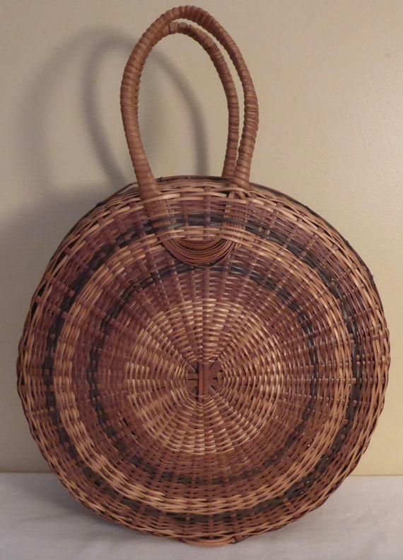 Vintage Hand Woven Rattan Purse - Vintage Hand Wo… - image 5