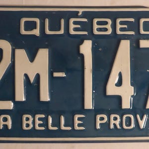 1968 Quebec La Belle Province License Plate - 1968 Quebec License Plate - Collectible 1968 PQ License Plate Quebec Memorabilia
