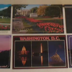 10 cartes postales vintage non publiées de Washington D.C. - 10 cartes postales vintage Capsco Inc. Washington D.C. - Washington D.C. des années 1960 cartes postales