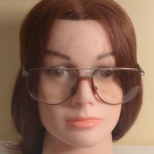 Vintage Italian Safilo Metal Framed Prescription Eyeglasses - Vintage 1970&#39;s Metal Aviator Prescription Eyeglasses made in Italy by Safilo