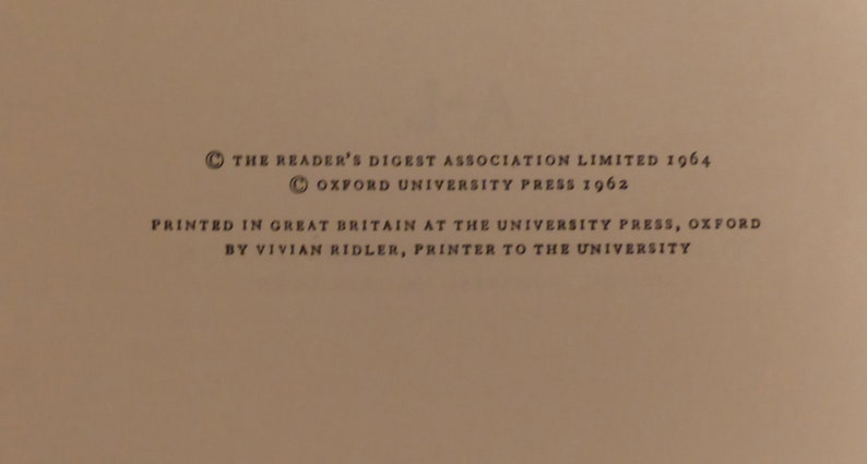 1964 the Reader's Digest Great Encyclopedia Dictionary Volumes One & Two Published by Oxford University Press Elvy House London image 8